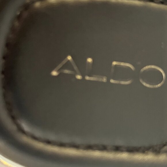 ALDO Lagoon Black Slide Sandals Silver Buckle Detailing ~ Women's Size 10 EUC 41 - Picture 8 of 8